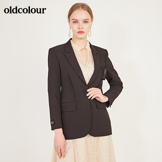 oldcolour春秋季时尚气质通勤百搭修身显瘦西装外套女N12048214 商品图1