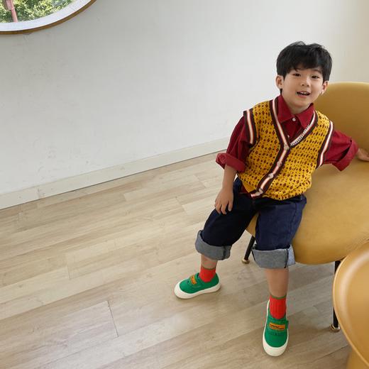 韩国儿童帆布鞋 （1115）好看得马卡龙色系，总能让妈妈们把持不住！ 简约魔术贴 轻松穿脱,记忆鞋垫,加倍柔软舒适！走路好舒服~ 商品图2