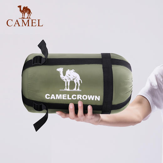 骆驼户外睡袋大人露营四季通用款成人冬季加厚防寒保暖单人睡袋 A1S3H1101 商品图1