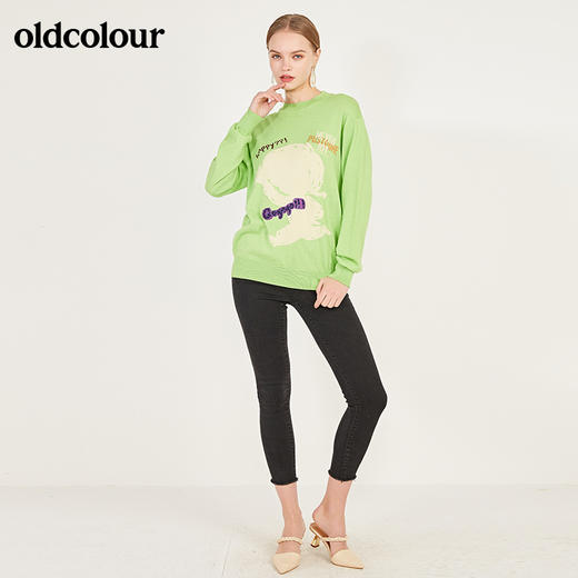 oldcolour秋季时尚宽松百搭长袖套头衫女N12052231 商品图3