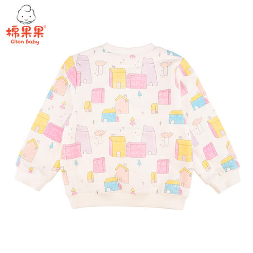 棉果果冬季女童满印挂里套头卫衣M422180221686 商品图2