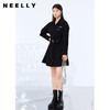 NEELLY纳俪气质翻领牛仔连衣裙女秋季单排扣可调节腰带A字中长款N21082Y01151 商品缩略图3