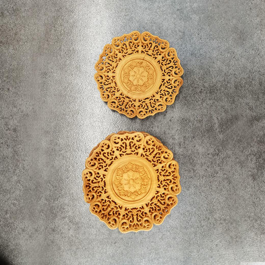 黄杨木西番莲杯垫 6个/套 商品图2