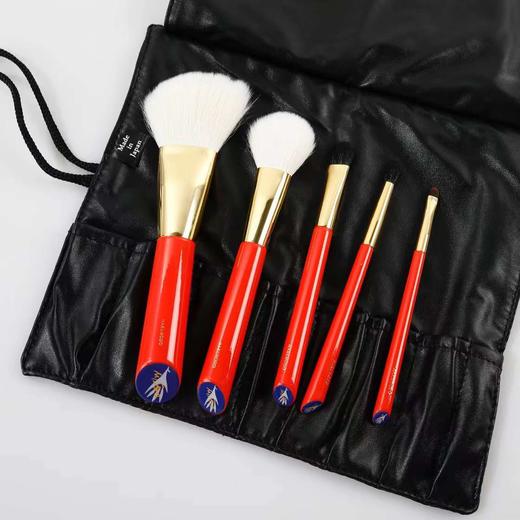 价值2780 化妆刷中的爱马仕！白家高端套装S系列朱轴眼影散粉红五件化妆刷套刷 专业美妆工具 定妆散粉刷+腮红刷+大号眼影刷+眼部晕染刷+眼影细节刷 高端舒适 预售 商品图0