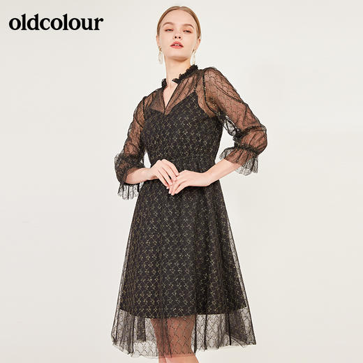 oldcolour早秋气质百搭长袖连衣裙N12103272 商品图4