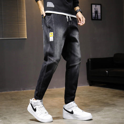 【服饰鞋包】ins潮流宽松九分小脚裤子男牛仔裤 商品图3