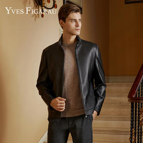 YvesFigarau伊夫·费嘉罗秋冬保暖绵羊皮革皮夹克923808