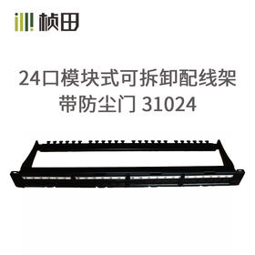 24口模块式可拆卸配线架 带防尘门 (不含模块)31024