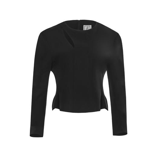 【破晓】细叶镂空拼接廓形袖黑色宽松上衣/00204A 商品图4