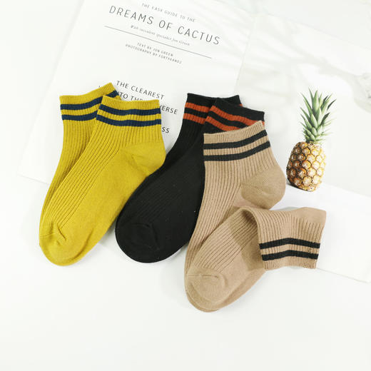 女袜丨【2双装 6双6折】女士短筒袜四季棉袜舒适女式短袜【2122211】 商品图1