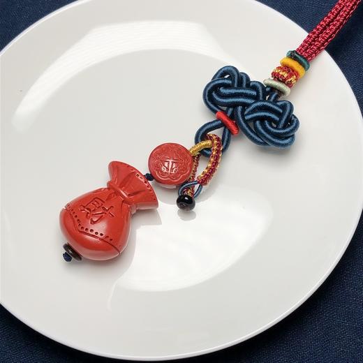 中国风红砂钱袋包挂/钥匙坠多用款 饰品美物 商品图4