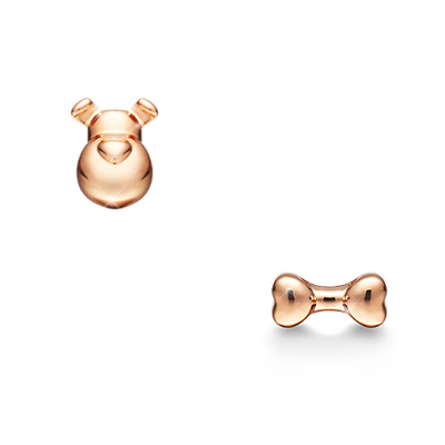 ROSEONLY 玫瑰珠宝-玫瑰公仔 领结狗-9K玫瑰金