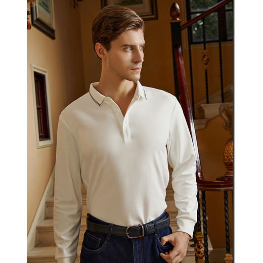 YvesFigarau伊夫·费嘉罗秋冬新款简约舒适保暖休闲长袖衬衫920967 商品图1