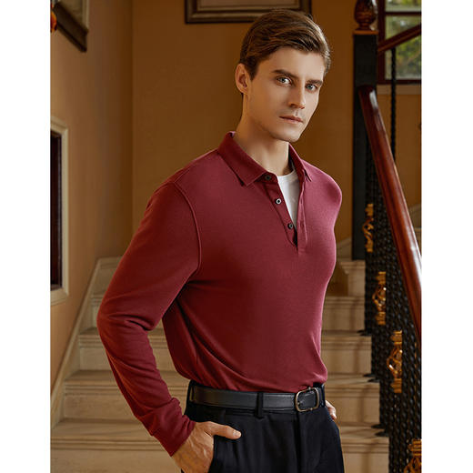 YvesFigarau伊夫·费嘉罗秋冬新款长袖T恤套头男士舒适休闲上衣920961 商品图1