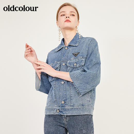 oldcolour早秋休闲百搭水洗牛仔外套女N13040305 商品图3