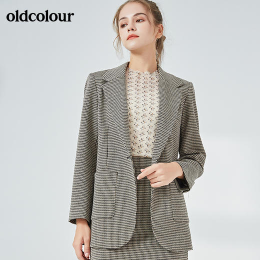oldcolour秋季商场同款通勤百搭气质西装外套N34048469 商品图2