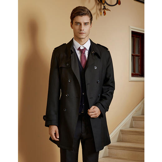 下架返修-YvesFigarau伊夫·费嘉罗男装秋冬休闲时尚舒适920550风衣外套 商品图1