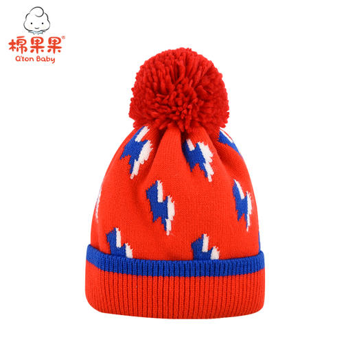 棉果果冬季新品男童闪电毛线帽M414400521748 商品图0