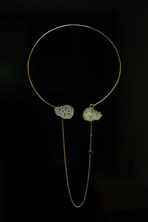 项圈 |  和田玉镂空笑佛对片项圈 商品图1