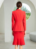 IWY/高端时尚红色西装套裙女休闲外套名媛西服鱼尾裙套装气质203177C1S3 商品缩略图4