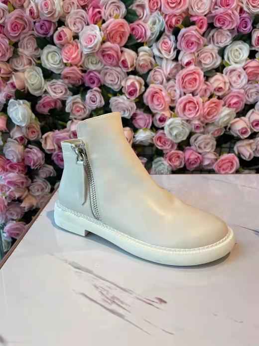 西村名物2021秋冬秋冬时尚爆款加绒英伦风马丁靴简约百搭切尔西靴短靴女X21DS43791 商品图1