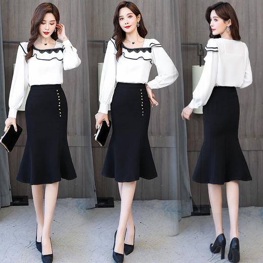 2021年秋季时尚气质减龄两件套套裙HR20258 商品图1