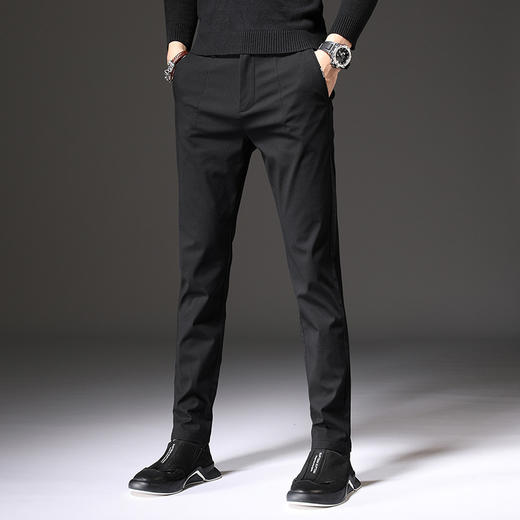 【服饰鞋包】休闲裤秋季男士韩版修身直筒长裤青年时尚弹力小脚商务裤子男 商品图0