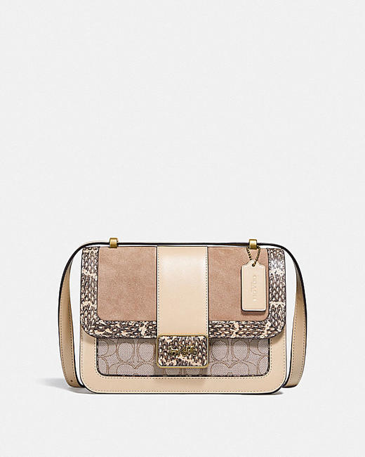 【直播】COACH 经典标志提花织物蛇皮细节ALIE单肩包 商品图0