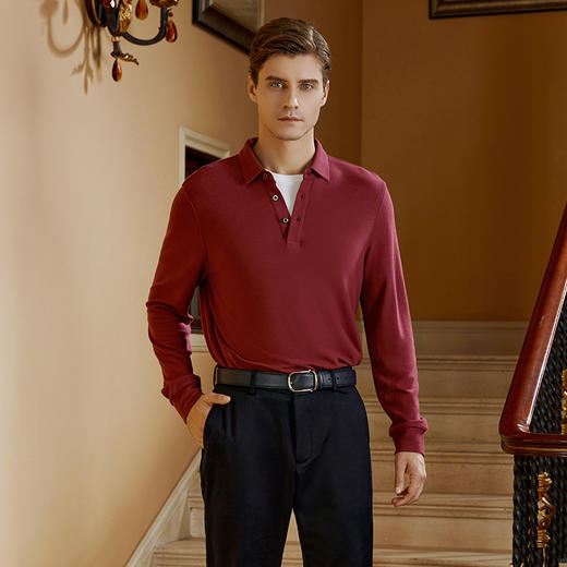 YvesFigarau伊夫·费嘉罗秋冬新款长袖T恤套头男士舒适休闲上衣920961 商品图4