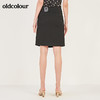 oldcolour春秋季纯色时尚气质百搭开叉修身显瘦中裙女N11062157 商品缩略图2