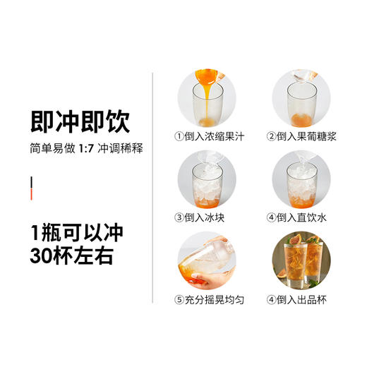 【经销商专区】【爵世果汁系列】柠檬味饮料浓浆1200克/瓶*6瓶/箱 天然水果糖浆柠檬汁 商品图3