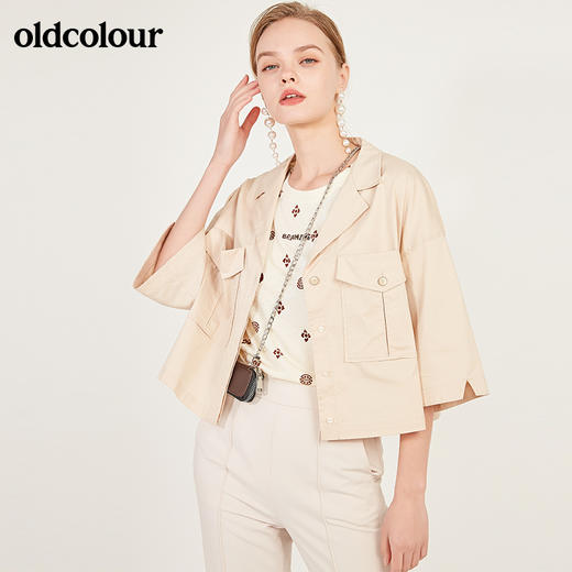 oldcolour春秋季百搭中袖衬衫女N13012309 商品图0