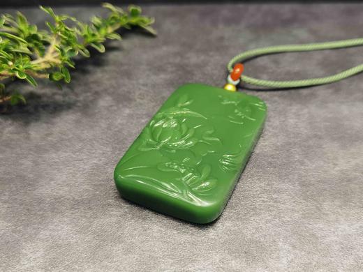 【御珠宫坊·传藏系列】碧玉花鱼牌 商品图3