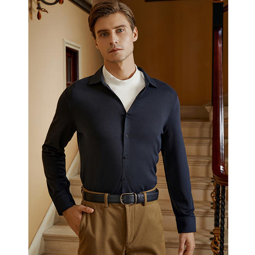 YvesFigarau伊夫·费嘉罗秋冬新款简约舒适保暖休闲长袖衬衫922315 商品图1