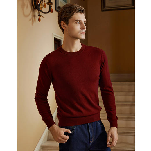 YvesFigarau伊夫·费嘉罗100%绵羊毛秋冬新款套头舒适保暖打底休闲毛衣921161 商品图2