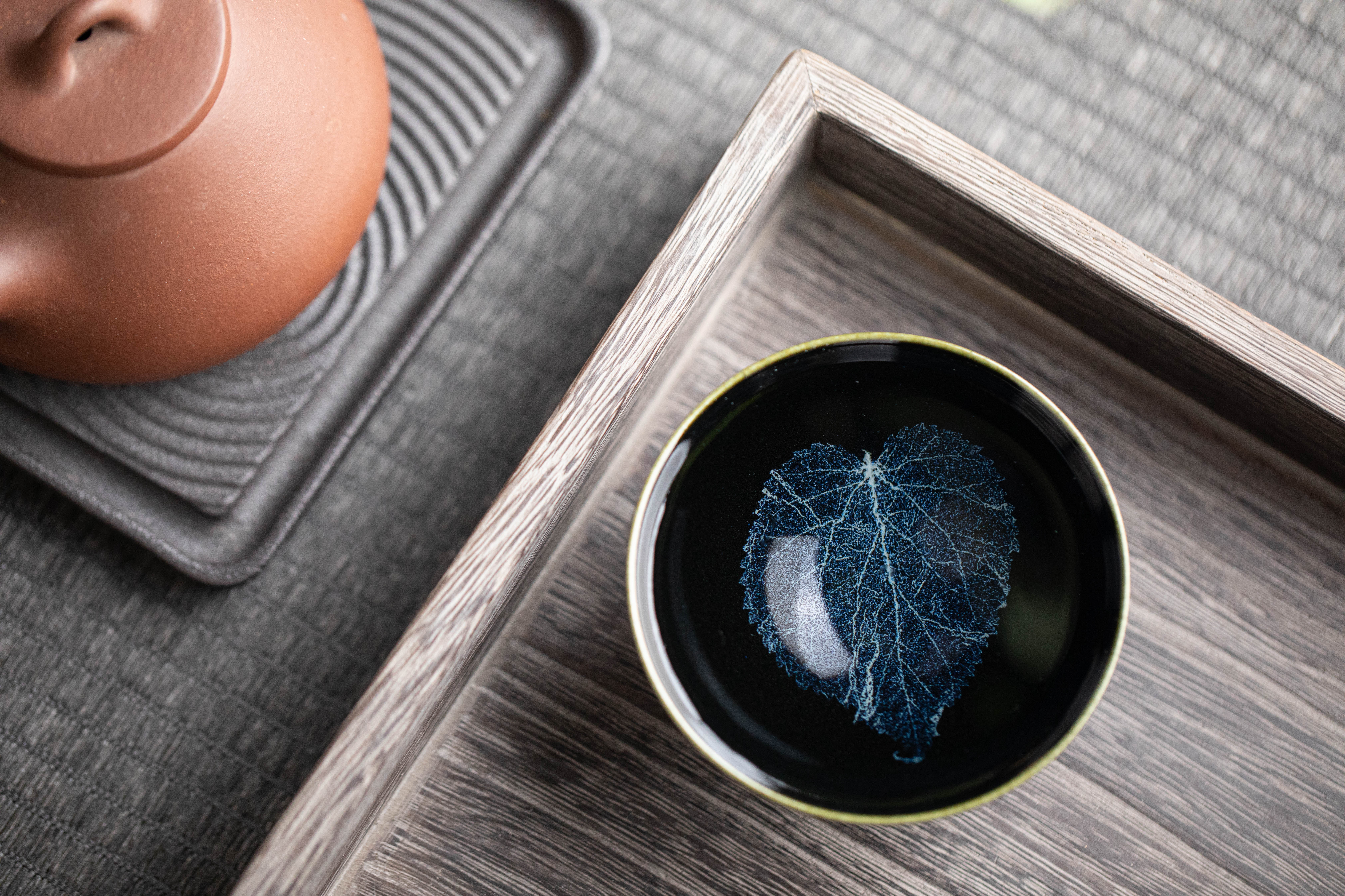 稀雀·茶事 | 文丘冰蓝木叶盏