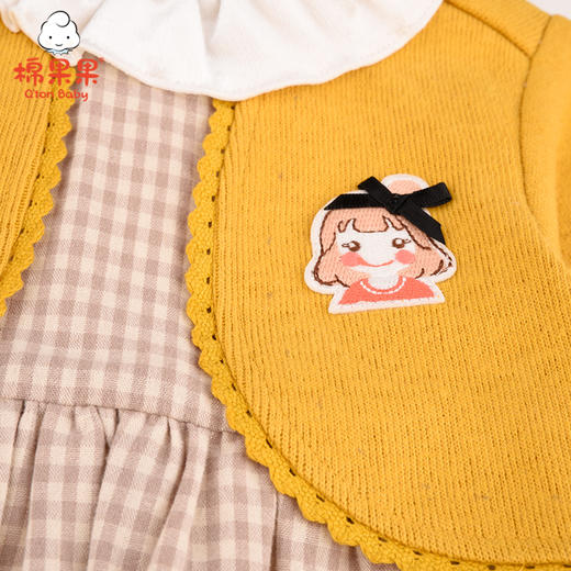 棉果果冬季女童假两件连衣裙M422700421692 商品图4