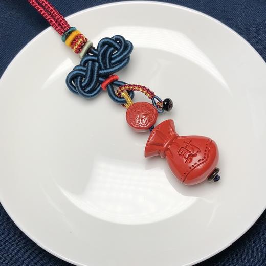 中国风红砂钱袋包挂/钥匙坠多用款 饰品美物 商品图3