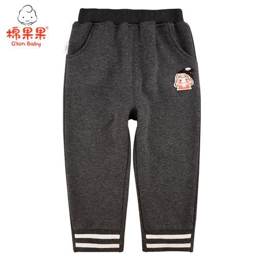 棉果果冬季女童南极绒运动长裤M422200421703 商品图0