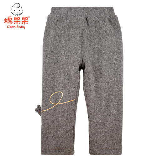 棉果果冬季女童路路加氨棉磨毛夹棉针织打底裤M422206821739 商品图0