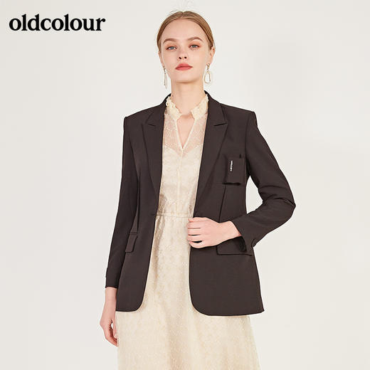oldcolour春秋季时尚气质通勤百搭修身显瘦西装外套女N12048214 商品图0