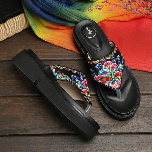 舟遥客绣花拖鞋 | 现货加急发 商品图2