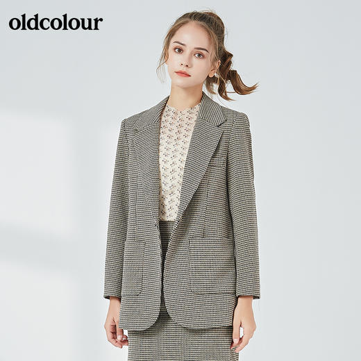 oldcolour秋季商场同款通勤百搭气质西装外套N34048469 商品图1