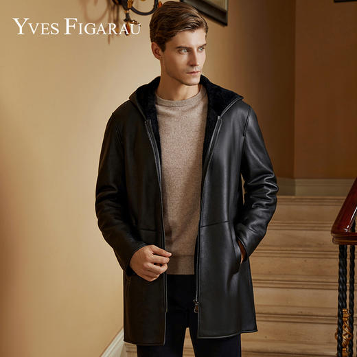 YvesFigarau伊夫·费嘉罗924801双面羊毛革皮衣 商品图0