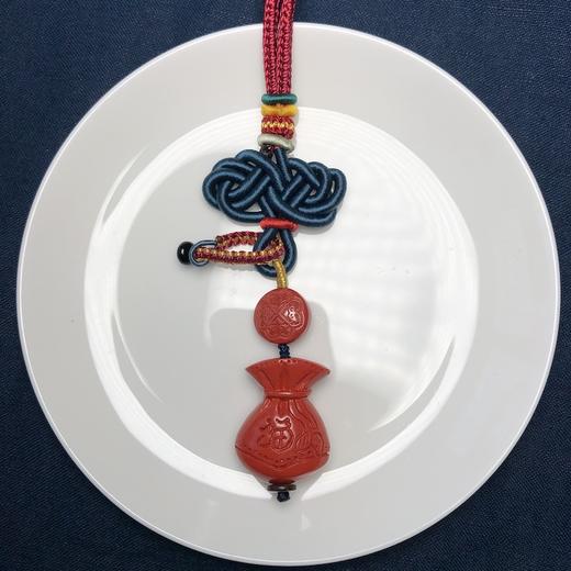 中国风红砂钱袋包挂/钥匙坠多用款 饰品美物 商品图0