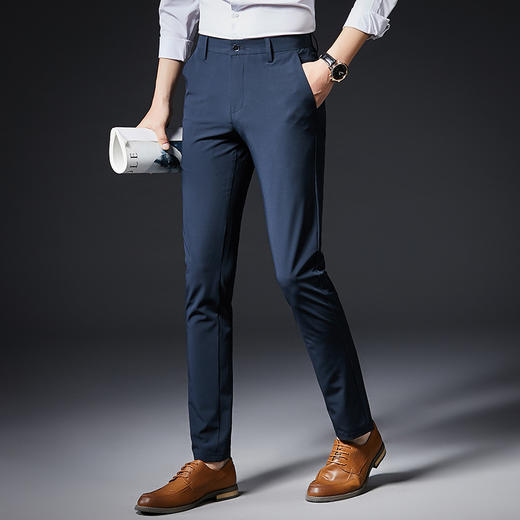 【服饰鞋包】秋季薄款休闲裤长裤男装修身直筒休闲西裤男士长裤子 商品图2