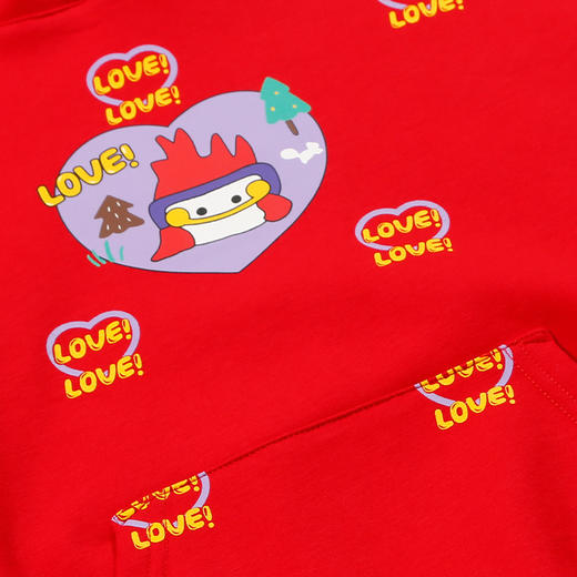 METTE童装2020秋冬新品中大童连帽卫衣时尚印花加绒保暖外套女宝 商品图6