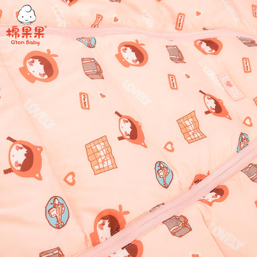 棉果果冬季女童羽绒印花连帽连体衣哈衣M422722921699 商品图3