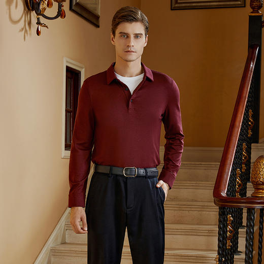 YvesFigarau伊夫·费嘉罗秋冬新款长袖T恤套头男士舒适休闲上衣920961 商品图3