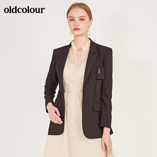 oldcolour春秋季时尚气质通勤百搭修身显瘦西装外套女N12048214 商品图2